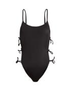 Matchesfashion.com Solid & Striped - The Lily Tie Side Swimsuit - Womens - Black