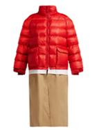 Matchesfashion.com Undercover - Panelled Down Filled Coat - Womens - Red Multi