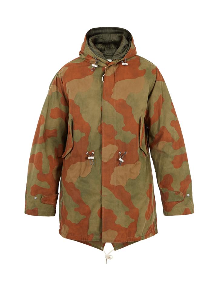 Off-white Camouflage-print Cotton-blend Parka