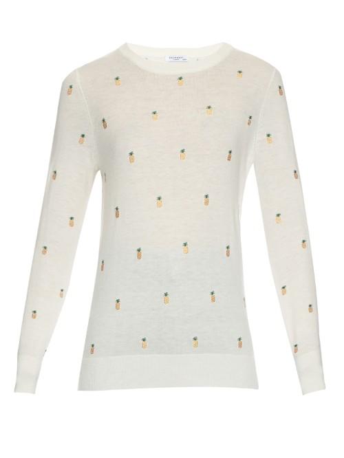 Equipment Shane Pineapple-embroidered Sweater
