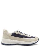 Matchesfashion.com A.p.c. - Jim Suede And Nubuck Trainers - Mens - Navy