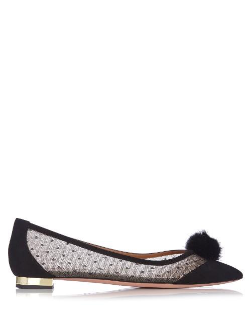 Aquazzura Baby Zarina Suede Flats