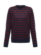 Matchesfashion.com Oliver Spencer - Robin Striped Cotton-jersey Sweatshirt - Mens - Navy Multi