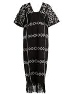 Matchesfashion.com Pippa Holt - No.60 Embroidered Cotton Kaftan - Womens - Black White