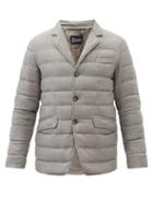 Herno - Norfolk Quilted Down Blazer Coat - Mens - Grey