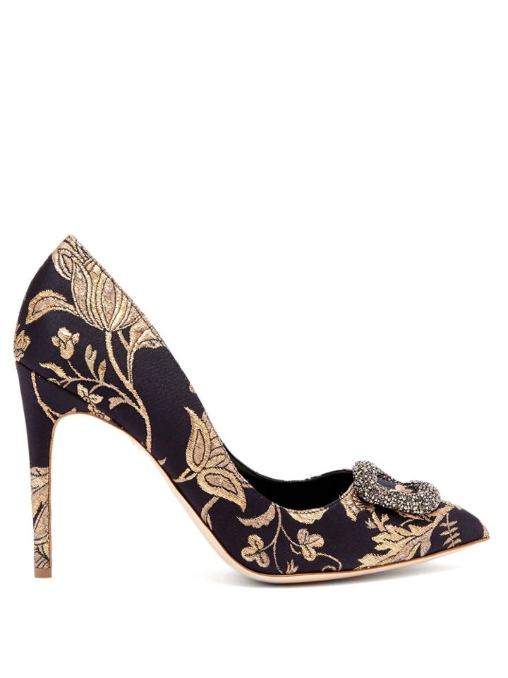 Rupert Sanderson Malory Floral-brocade Pumps