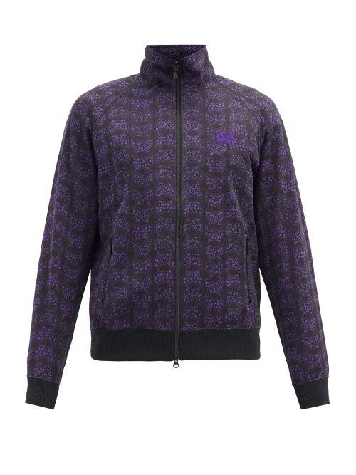 Matchesfashion.com Needles - Butterfly-jacquard Jersey Track Jacket - Mens - Black