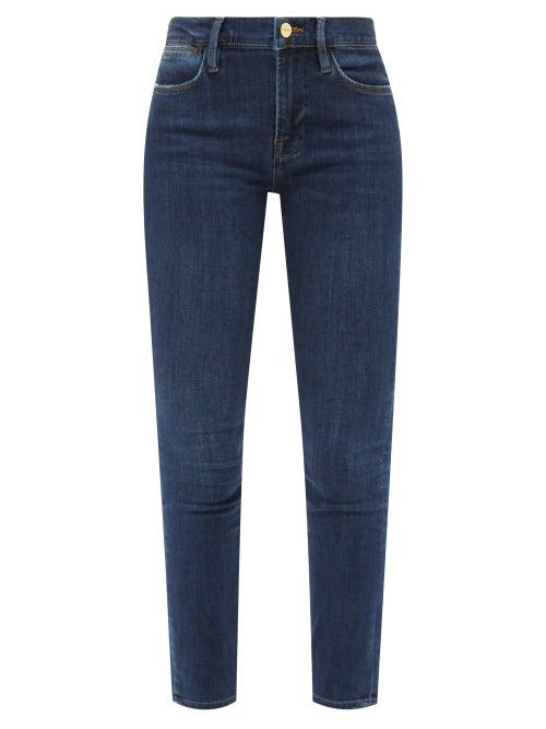 Frame - Le High High-rise Slim-leg Jeans - Womens - Dark Denim
