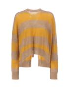 Matchesfashion.com Marni - Tie-back Striped Knitted Sweater - Womens - Yellow Multi