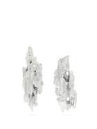 Matchesfashion.com Ingy Stockholm - Mismatched Painted Wood Clip Earrings - Womens - Silver