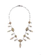 Bottega Veneta Stellular Chalcopyrite And Cubic-zirconia Necklace