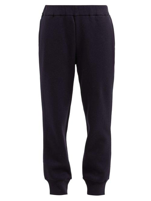Matchesfashion.com The Row - Angeles Brushed Cotton Track Pants - Womens - Navy