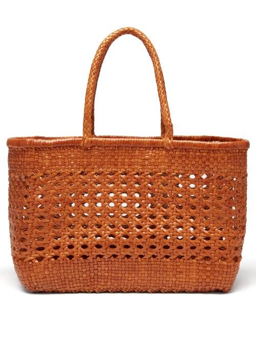Dragon Diffusion - Cannage Large Woven-leather Tote Bag - Womens - Tan
