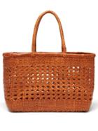Dragon Diffusion - Cannage Large Woven-leather Tote Bag - Womens - Tan