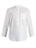 Oliver Spencer Grandad-collar Cotton Shirt