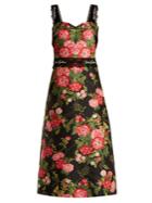 Dolce & Gabbana Sweetheart-neckline Floral-jacquard Dress