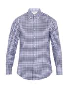 Brunello Cucinelli Single-cuff Checked Cotton-poplin Shirt