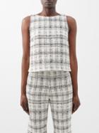 Lisa Marie Fernandez - The Sleeveless Shift Cotton-blend Tweed Top - Womens - Black White