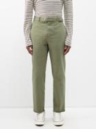 Officine Gnrale - Owen Belted Organic-cotton Canvas Trousers - Mens - Khaki