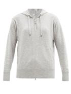 Matchesfashion.com Brunello Cucinelli - Hooded Zip-up Cashmere Sweatshirt - Womens - Light Grey