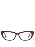 Gucci Side-striped Cat-eye Acetate Glasses