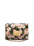 Matchesfashion.com Dolce & Gabbana - Welcome Evening Floral Print Leather Clutch - Womens - Black Multi