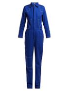 Matchesfashion.com Aries - Contrast Stitching Denim Boiler Suit - Womens - Navy