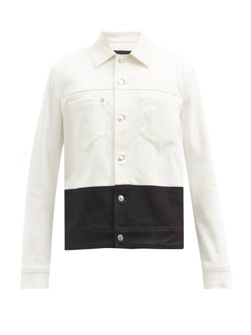 Matchesfashion.com Neil Barrett - Panelled Denim Jacket - Mens - White Black