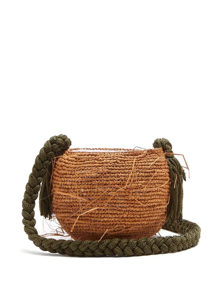 Sensi Studio Coconut Toquilla-straw Cross-body Bag