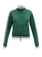 Matchesfashion.com Wales Bonner - Clarendon Side-stripe Jersey Track Jacket - Womens - Emerald