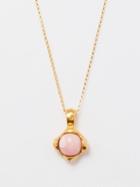 Alighieri - The Tramonto Opal 24kt Gold-plated Necklace - Womens - Pink Multi