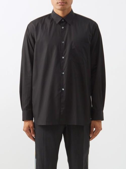 Comme Des Garons Shirt - Patch-pocket Cotton-poplin Shirt - Mens - Black