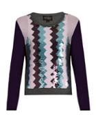 Giambattista Valli Sequin-embellished Round-neck Cashmere Sweater