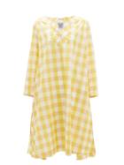 Matchesfashion.com Thierry Colson - Samia Gingham-checked Cotton-blend Dress - Womens - Yellow Multi