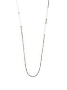 Matchesfashion.com M Cohen - Bead Embellished Silver Necklace - Mens - Silver Multi