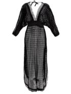 Lolita Jaca - Ibiza Cotton-crochet Maxi Kaftan Dress - Womens - Black