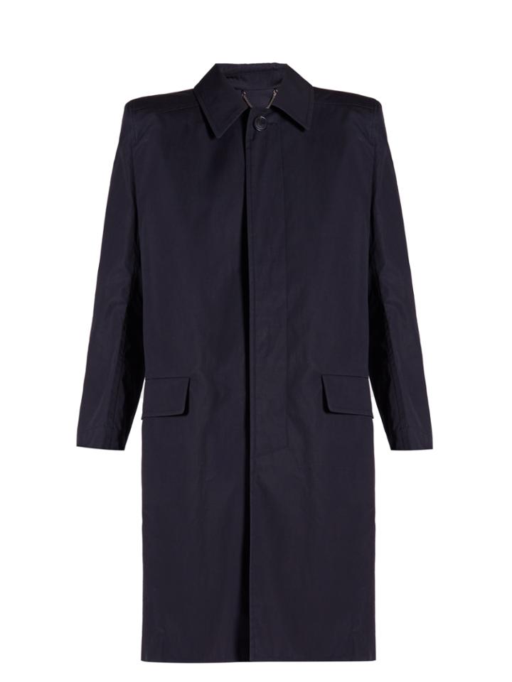 Balenciaga Structured-shoulder Cotton Trench Coat