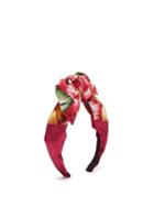 Matchesfashion.com Benot Missolin - Pauline Floral Print And Lam Headband - Womens - Pink