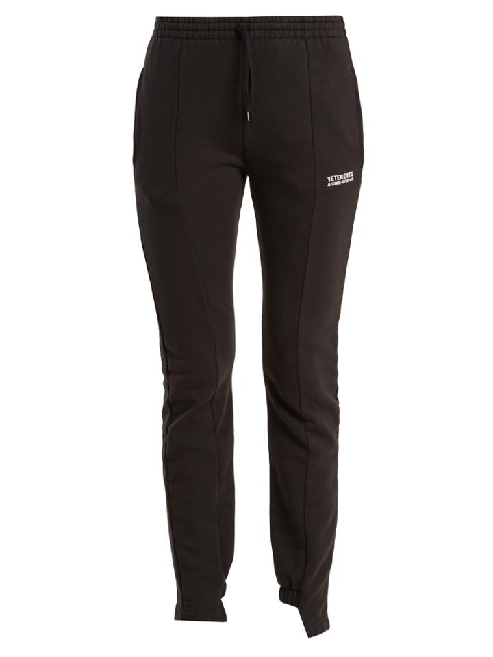Vetements Slim-fit Cotton-blend Track Pants