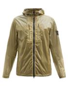 Matchesfashion.com Stone Island - Logo-patch Garment-dyed Shell Hooded Jacket - Mens - Green