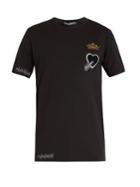 Dolce & Gabbana Heart And Crown-patch Cotton T-shirt