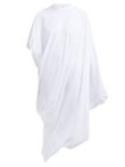 Matchesfashion.com Vetements - Asymmetric Cotton Jersey T Shirt Dress - Womens - White