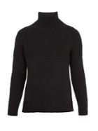 Burberry Dawson High-neck Contrasting-knit Cashmere Sweater
