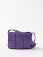 Bottega Veneta - Candy Cassette Mini Leather Cross-body Bag - Womens - Purple