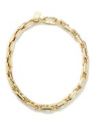 Lauren Rubinski - Small Diamond & 14kt Gold Chain-link Necklace - Womens - Yellow Gold