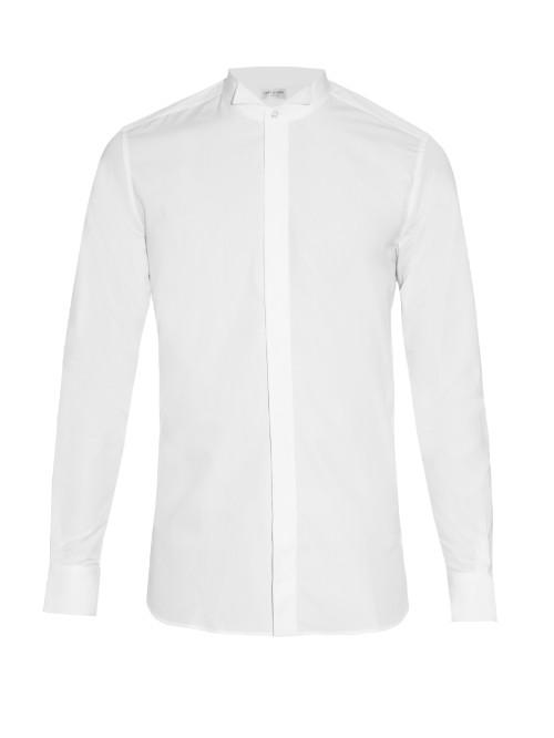 Saint Laurent Wingtip-collar Cotton-poplin Shirt