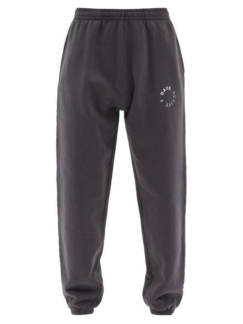 Matchesfashion.com 7 Days Active - Monday Logo-print Organic-cotton Track Pants - Mens - Black