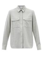 Raey - Wool-blend Pocket Front Shirt - Womens - Grey