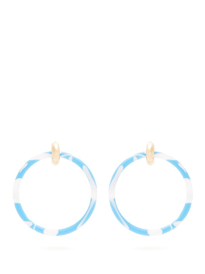 Balenciaga Acrylic Hoop Earrings