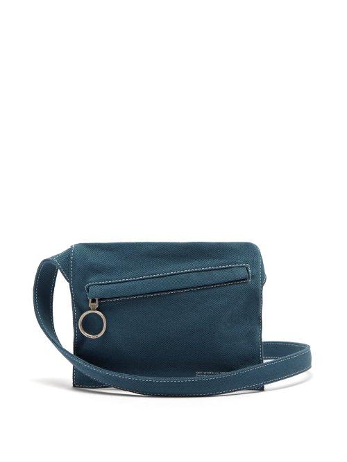 Matchesfashion.com Off-white - Logo Denim Cross Body Bag - Mens - Blue